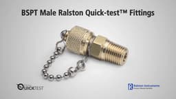 Ralston BSPT Male (RT) Quick-test Fittings