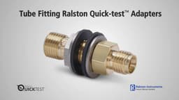 Ralston Tube Fitting Quick-test Bulkhead Unions