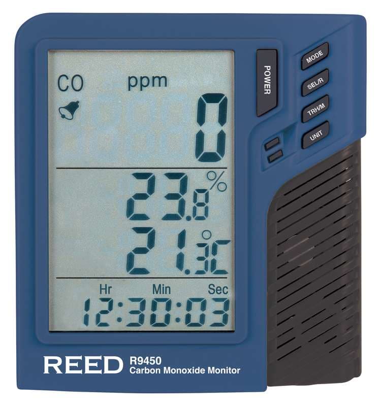 Reed R9450 Carbon Monoxide Meter With Temp/Humidity